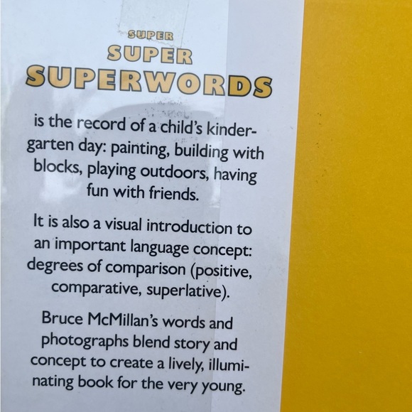 ‘SUPER SUPER SUPERWORDS’ BRUCE MCMILLAN VINTAGE CHILDRENS LEARNING BOOK - Picture 3 of 10